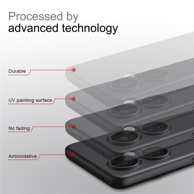 NILLKIN Frosted Shield for OnePlus Nord CE 3 Lite 5G / Nord N30 5G Matte Shockproof Back Cover PC Phone Case - Black