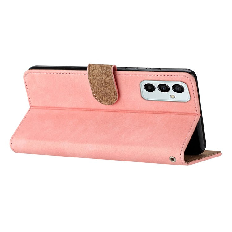 Stand Case for Samsung Galaxy M23 5G / F23 5G Butterfly Imprinted Anti-fingerprint Wallet Leather Cover - Pink