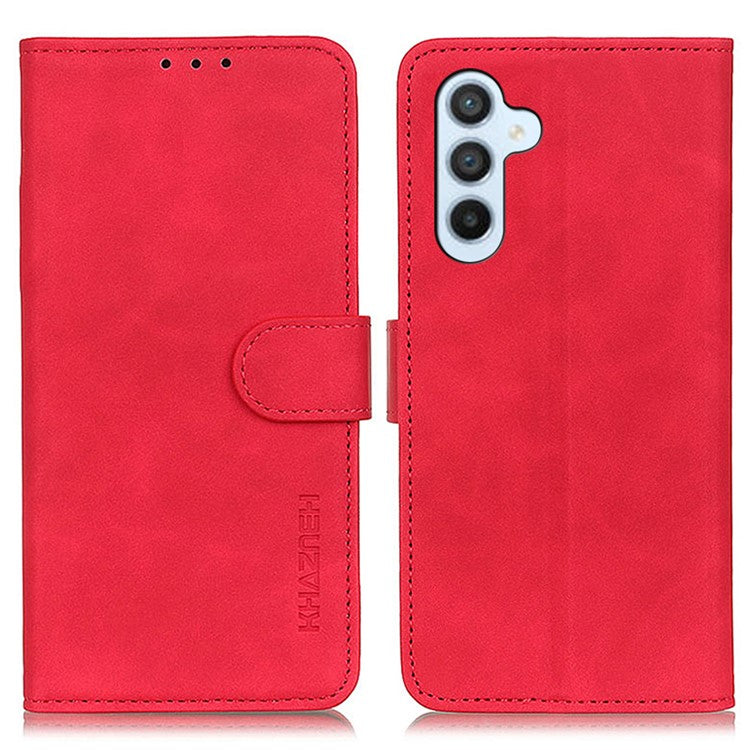 KHAZNEH For Samsung Galaxy M54 5G / F54 5G PU Leather Stand Phone Cover Wallet Retro Phone Case - Red