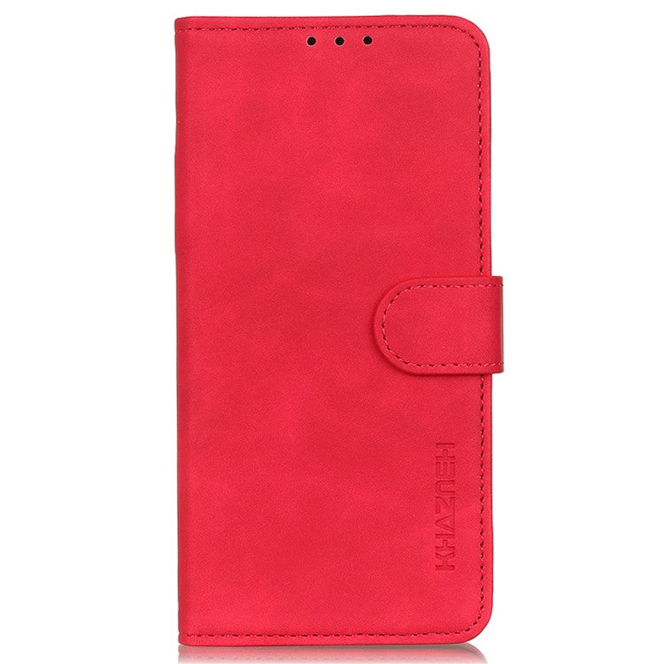 KHAZNEH For Samsung Galaxy M54 5G / F54 5G PU Leather Stand Phone Cover Wallet Retro Phone Case - Red