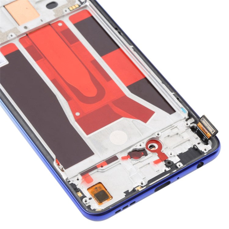 For OPPO Reno3 5G / Reno3 Youth / F15 / Find X2 Lite / K7 (2020) Grade C LCD Screen and Digitizer Assembly + Frame Part (TFT Technology) (without Logo) - Blue