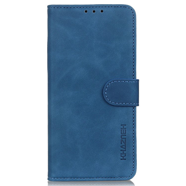 KHAZNEH For Asus ROG Phone 7 5G Retro Leather Phone Cover Stand Wallet Cell Phone Case - Blue