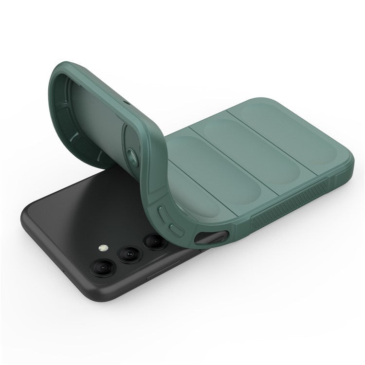 For Samsung Galaxy M14 5G Rugged Drop-proof Phone Case Soft TPU Back Cover - Green