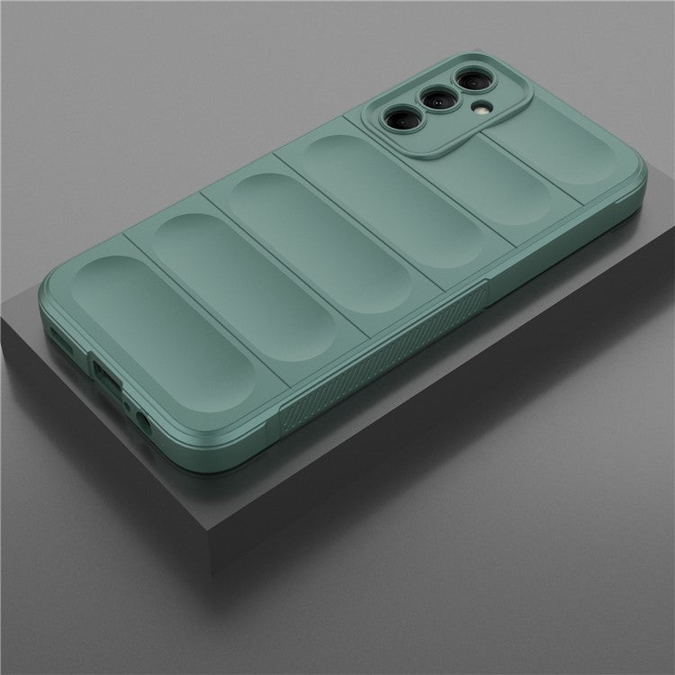 For Samsung Galaxy M14 5G Rugged Drop-proof Phone Case Soft TPU Back Cover - Green