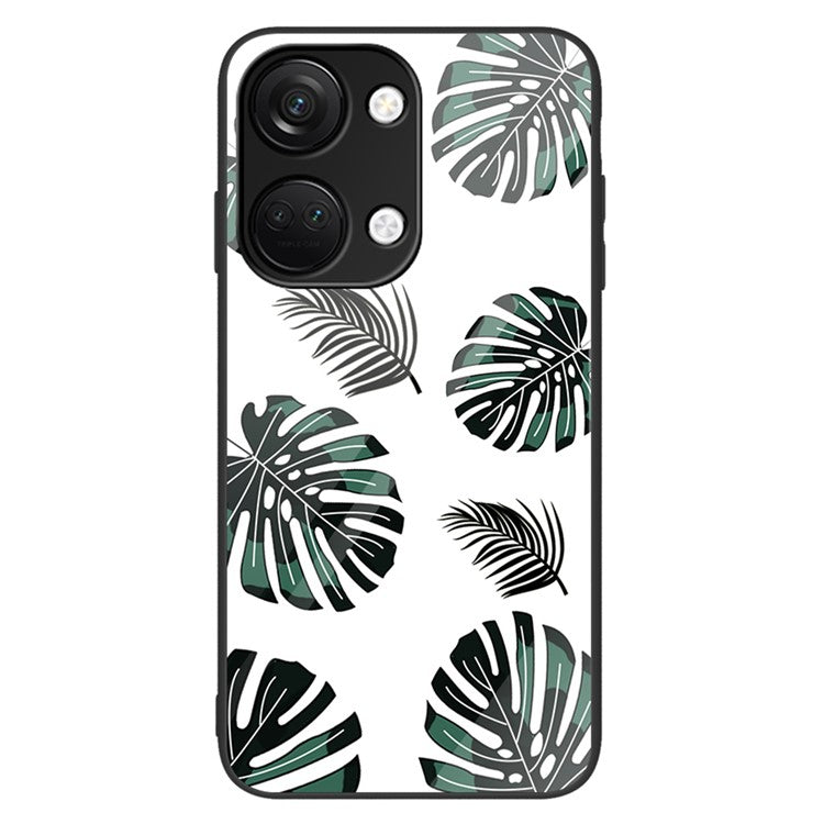 Phone Case for OnePlus Nord 3 5G / Ace 2V Tempered Glass Pattern Printing PC+TPU Shockproof Cover - Leaves