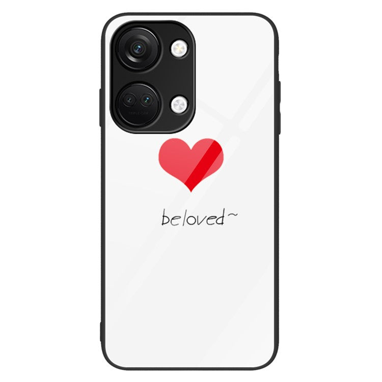 Phone Case for OnePlus Nord 3 5G / Ace 2V Tempered Glass Pattern Printing PC+TPU Shockproof Cover - Beloved
