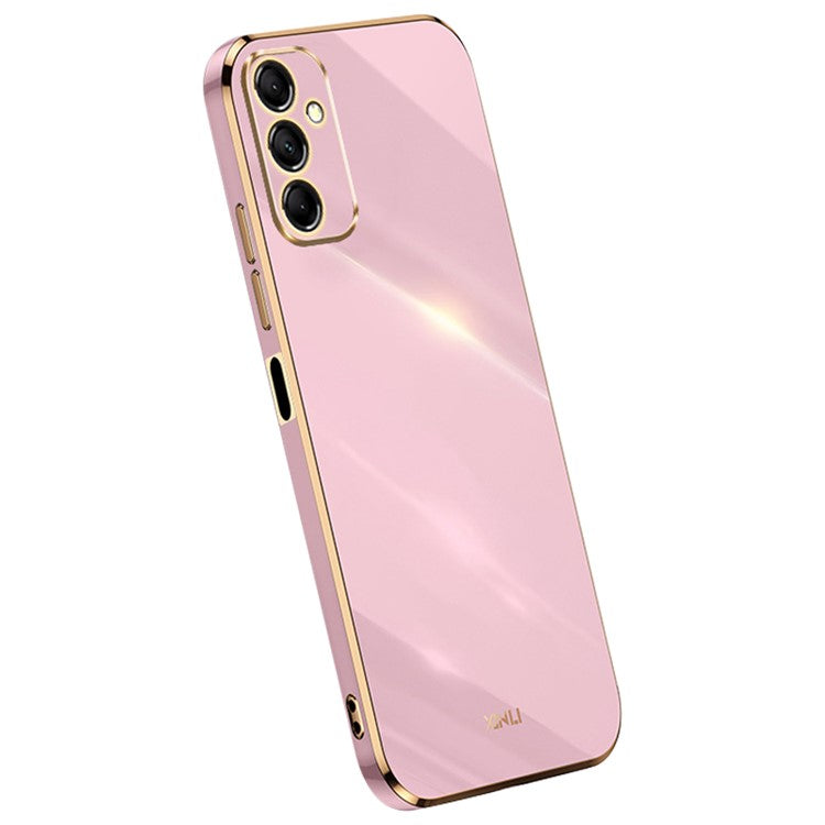 XINLI For Samsung Galaxy M14 5G Electroplating Edge Case Soft TPU Shockproof Phone Cover - Purple