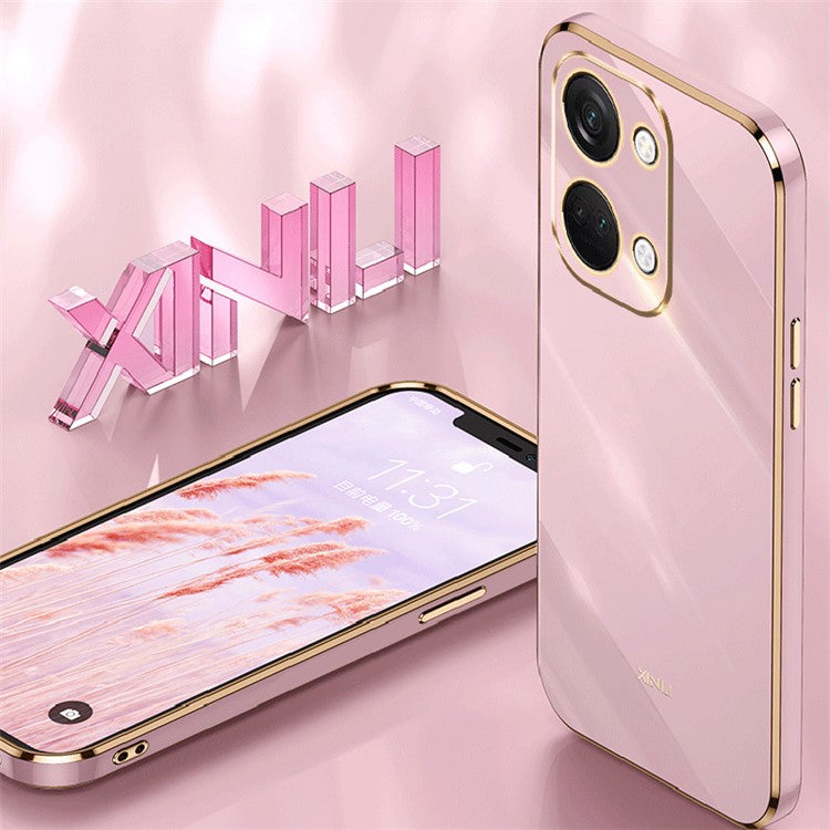 XINLI For OnePlus Nord 3 5G / Ace 2V Soft TPU Phone Case Electroplating Edge Phone Cover - Cyan