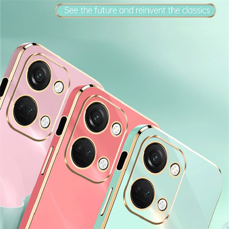 XINLI For OnePlus Nord 3 5G / Ace 2V Soft TPU Phone Case Electroplating Edge Phone Cover - Blue