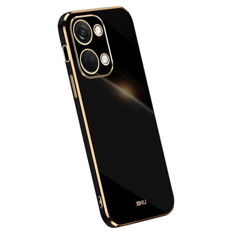XINLI For OnePlus Nord 3 5G / Ace 2V Soft TPU Phone Case Electroplating Edge Phone Cover - Black