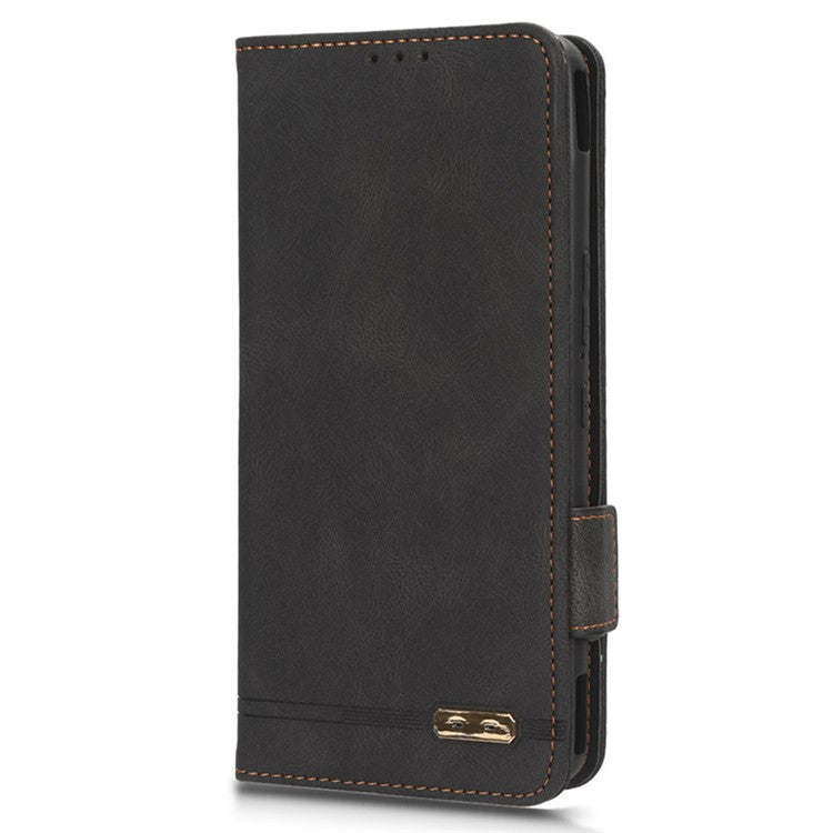 For Asus ROG Phone 7 Ultimate 5G / ROG Phone 7 5G Hardware Decor PU Leather Phone Case Wallet Stand Cover - Black