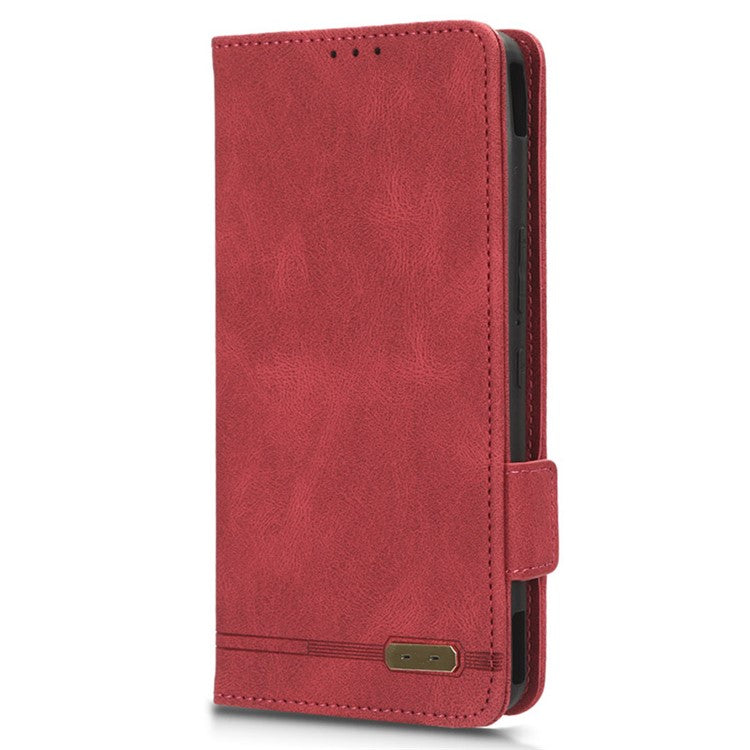 For Asus ROG Phone 7 Ultimate 5G / ROG Phone 7 5G Hardware Decor PU Leather Phone Case Wallet Stand Cover - Rose