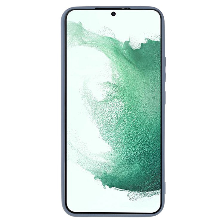 For Samsung Galaxy S21 FE 5G Rubberized TPU Phone Case Fiber Lining Anti-Scratch Cover - Lavender Grey