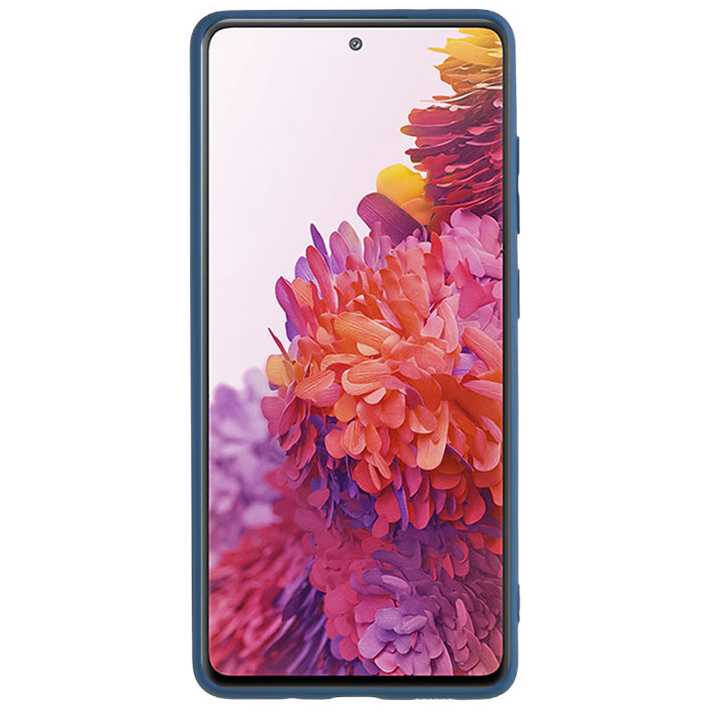 For Samsung Galaxy S20 Lite / S20 FE / S20 FE 5G / S20 FE 2022 Fiber Lining Rubberized TPU Cover Phone Case - Sapphire