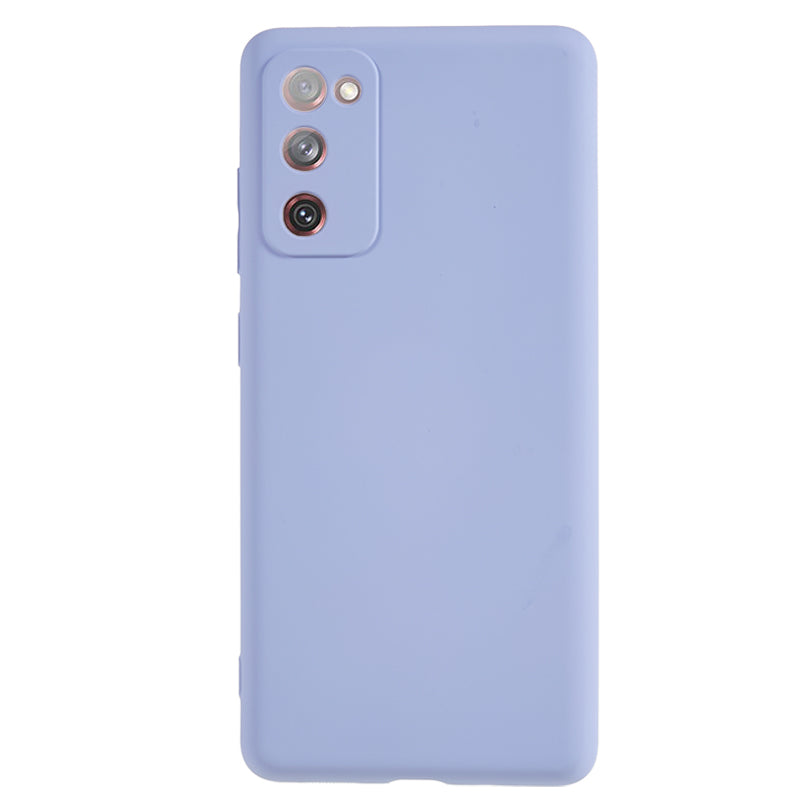 For Samsung Galaxy S20 Lite / S20 FE / S20 FE 5G / S20 FE 2022 Fiber Lining Rubberized TPU Cover Phone Case - Light Purple