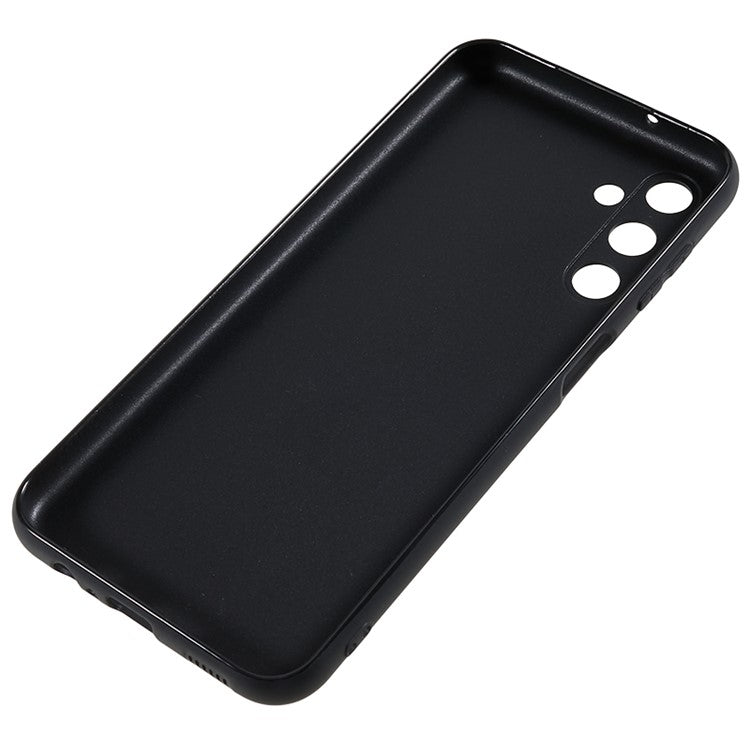 For Samsung Galaxy M14 5G Glossy Phone Cover Anti-scratch Soft TPU Back Case - Black