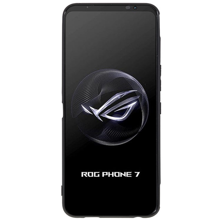 For Asus ROG Phone 7 5G Soft TPU Case Glossy Protective Phone Cover - Black