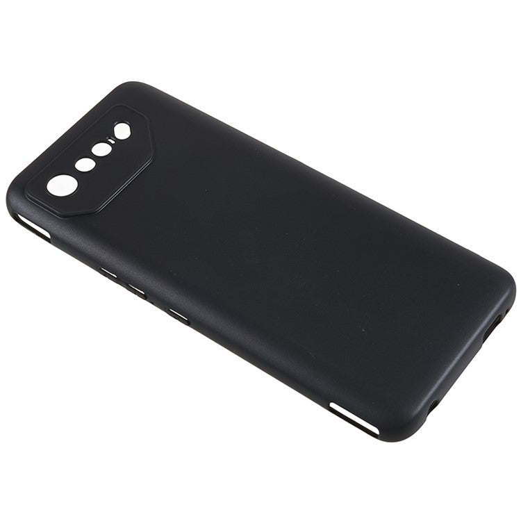 For Asus ROG Phone 7 5G Soft TPU Case Glossy Protective Phone Cover - Black