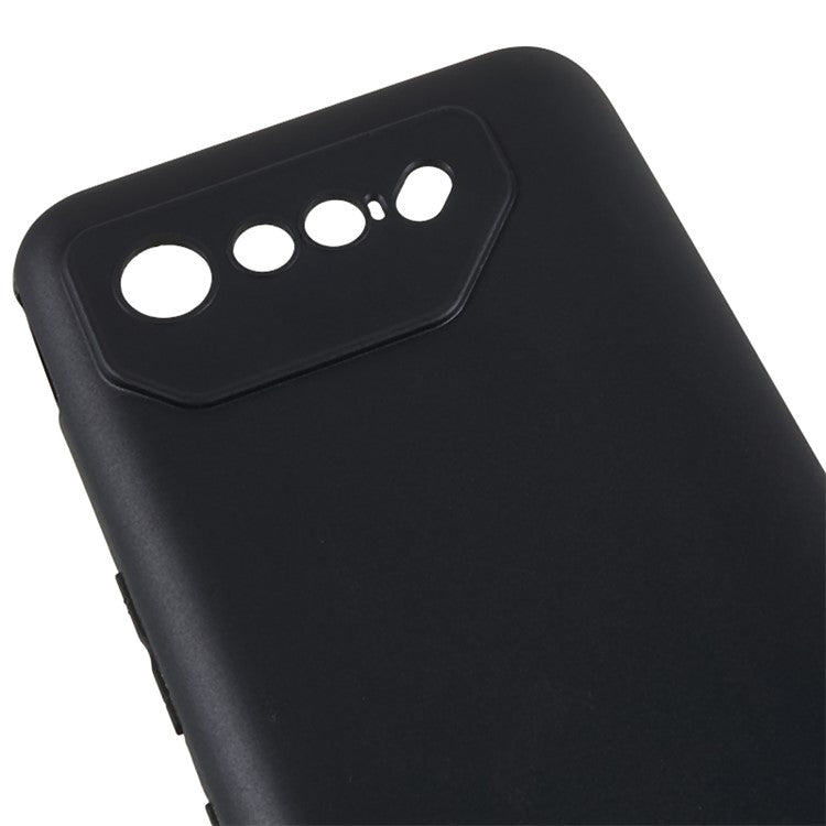 For Asus ROG Phone 7 5G Soft TPU Case Glossy Protective Phone Cover - Black