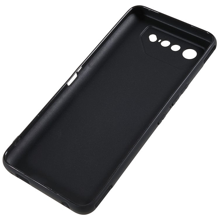 For Asus ROG Phone 7 5G Soft TPU Case Glossy Protective Phone Cover - Black