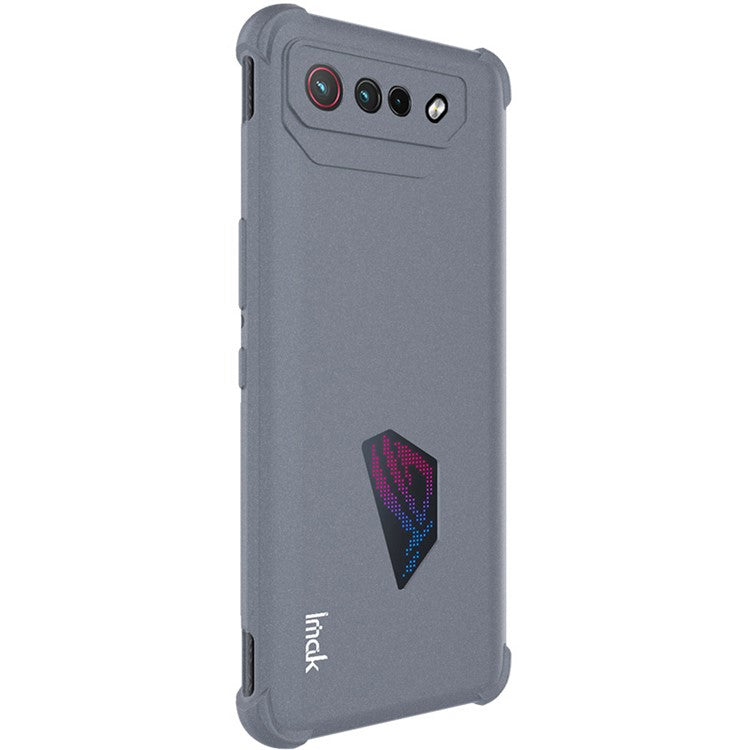 IMAK For Asus ROG Phone 7 5G Matte TPU Phone Case Four Corners Airbag Anti-Scratch Cover - Grey