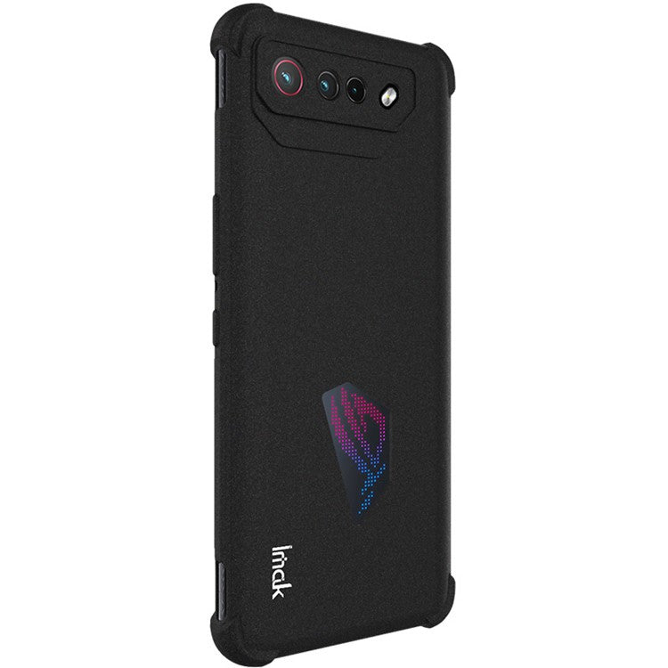 IMAK For Asus ROG Phone 7 5G Matte TPU Phone Case Four Corners Airbag Anti-Scratch Cover - Black