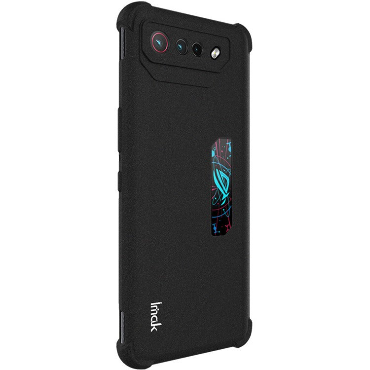 IMAK TPU Phone Case for Asus ROG Phone 7 Pro / Phone 7 Ultimate 5G , Matte Finish Coating Back Protective Cover - Black