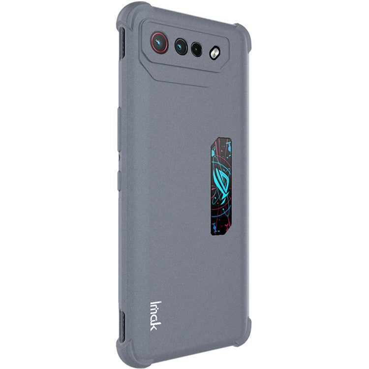IMAK TPU Phone Case for Asus ROG Phone 7 Pro/Phone 7 Ultimate 5G , Matte Finish Coating Back Protective Cover - Grey