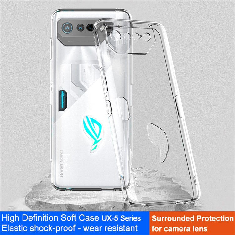 IMAK UX-5 Series For Asus ROG Phone 7 5G HD Clear Cell Phone Cover Flexible TPU Mobile Phone Case