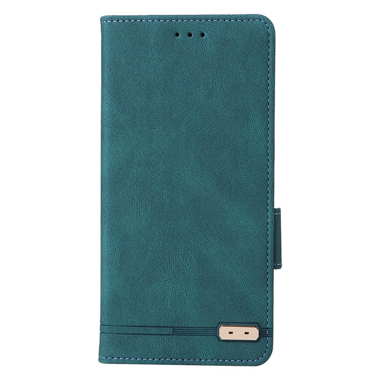 For Samsung Galaxy F14 5G Fall Proof Phone Case Hardware Decor PU Leather Wallet Stand Cover - Blue