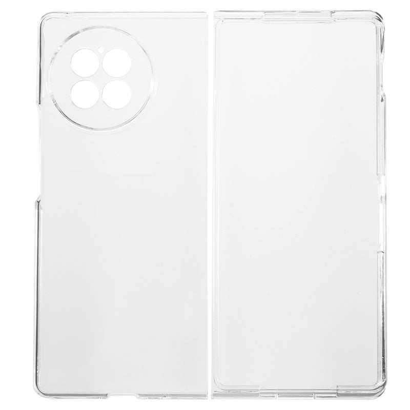PC Phone Case for vivo X Fold2 Shockproof Case Anti-Drop Two-Piece Design Folding Phone Cover - Transparent