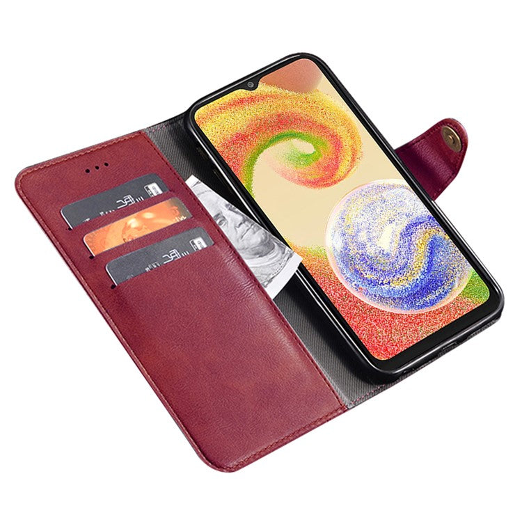 IDEWEI For Samsung Galaxy M54 5G / F54 5G Impact-Resistant Stand Wallet Phone Case PU Leather Cell Phone Cover - Red
