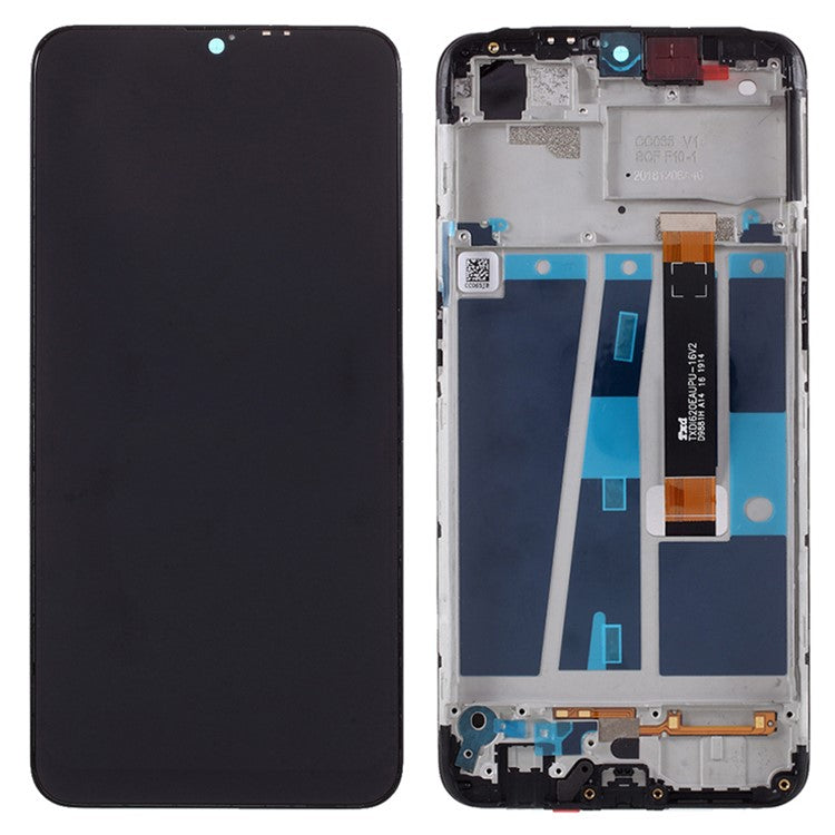 For Oppo A7 OEM Grade S LCD Screen and Digitizer Assembly + Frame Part (without Logo)