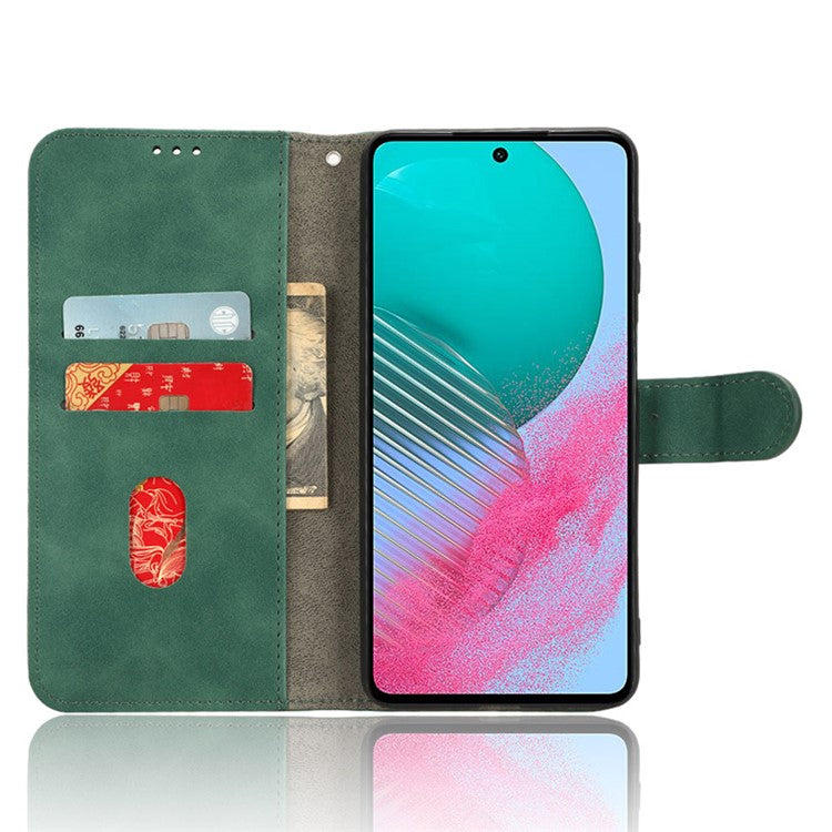 For Samsung Galaxy M54 5G / F54 5G PU Leather Flip Case Skin-touch Wallet Stand Phone Cover - Green