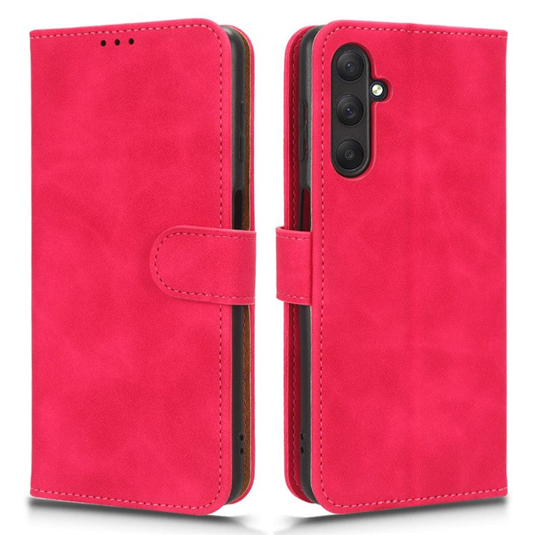 For Samsung Galaxy M54 5G / F54 5G PU Leather Flip Case Skin-touch Wallet Stand Phone Cover - Rose