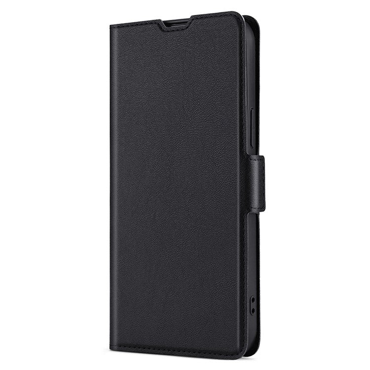 For Samsung Galaxy F14 5G PU Leather Phone Stand Cover Flip Case Card Holder Protection Shell - Black