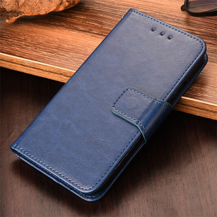 For Samsung Galaxy F14 5G Textured PU Leather Phone Case Wallet Stand Flip Cover - Sapphire