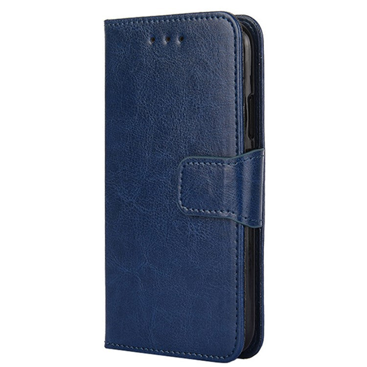For Samsung Galaxy F14 5G Textured PU Leather Phone Case Wallet Stand Flip Cover - Sapphire