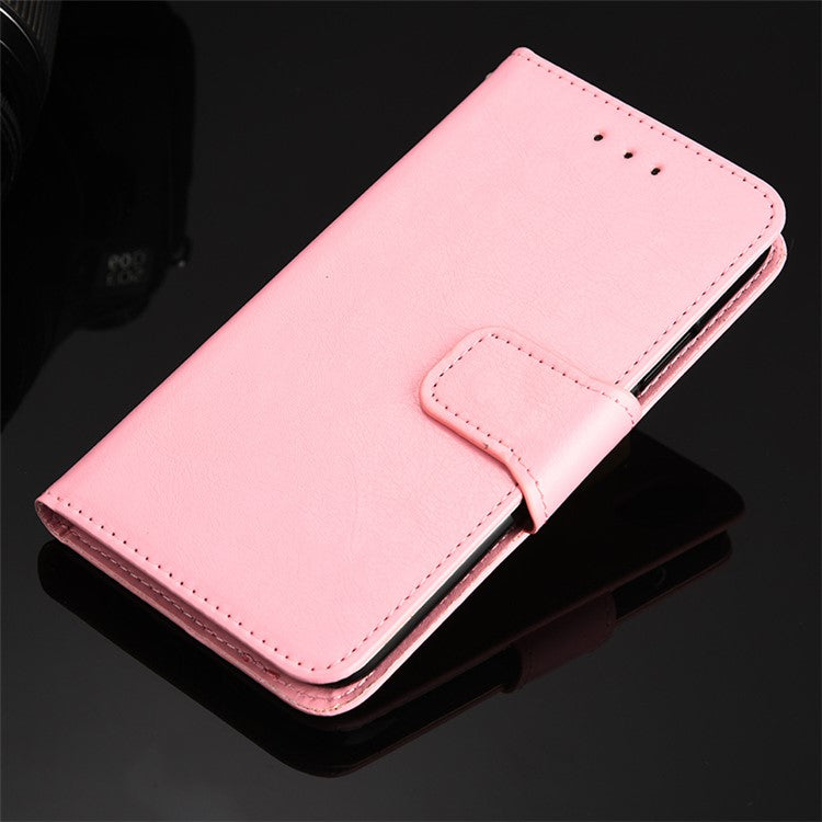 For Samsung Galaxy F14 5G Textured PU Leather Phone Case Wallet Stand Flip Cover - Pink
