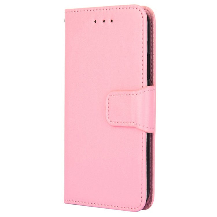 For Samsung Galaxy F14 5G Textured PU Leather Phone Case Wallet Stand Flip Cover - Pink