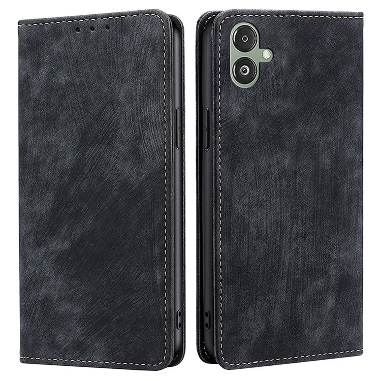 Wallet Case for Samsung Galaxy F14 5G RFID Blocking PU Leather Stand Phone Cover - Black