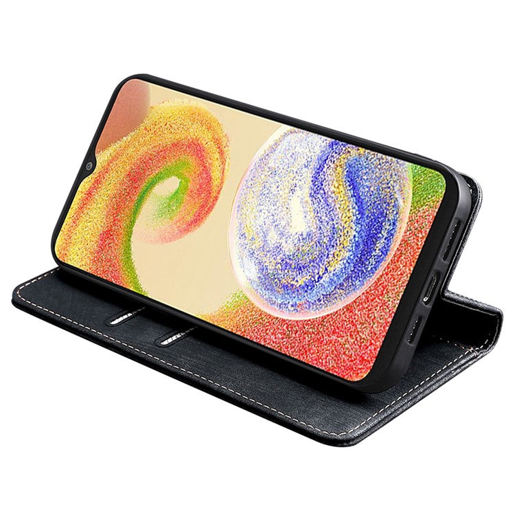 Wallet Case for Samsung Galaxy F14 5G RFID Blocking PU Leather Stand Phone Cover - Black