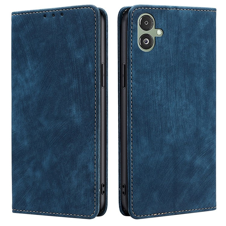Wallet Case for Samsung Galaxy F14 5G RFID Blocking PU Leather Stand Phone Cover - Blue