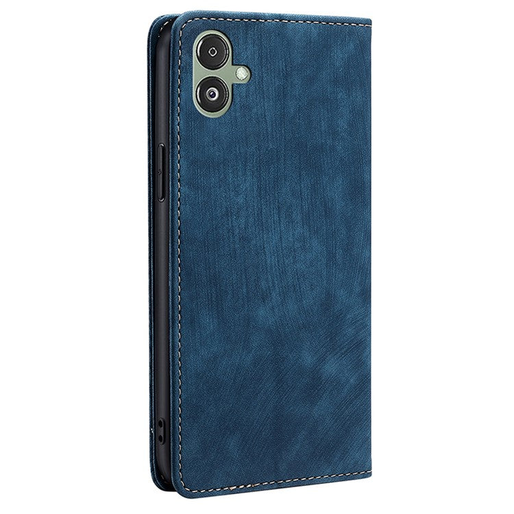 Wallet Case for Samsung Galaxy F14 5G RFID Blocking PU Leather Stand Phone Cover - Blue