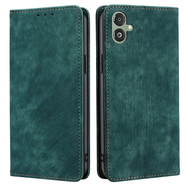 Wallet Case for Samsung Galaxy F14 5G RFID Blocking PU Leather Stand Phone Cover - Green