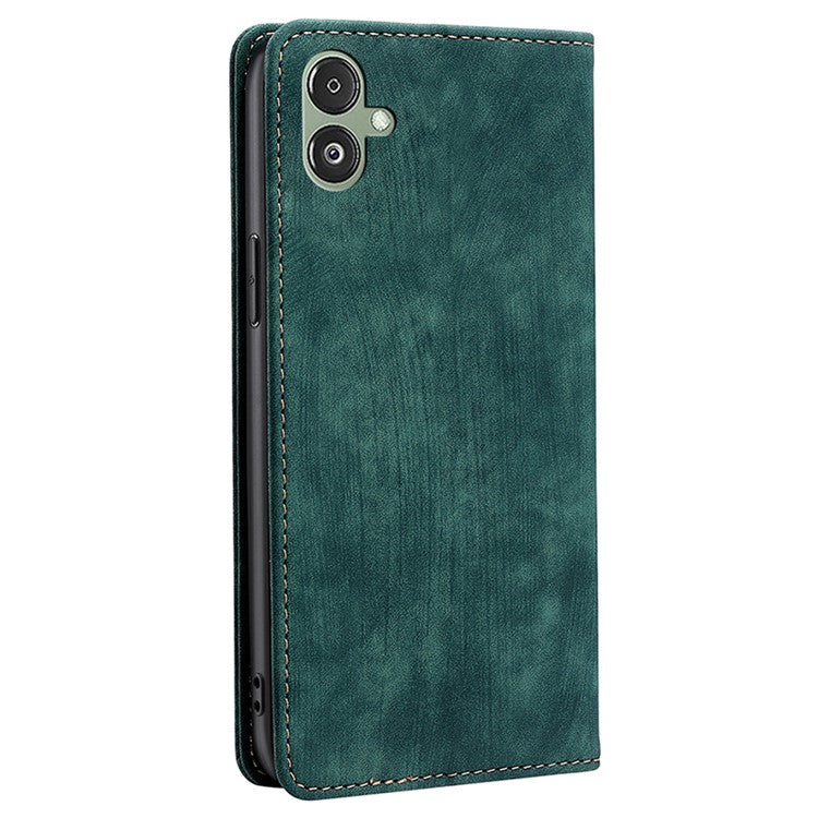 Wallet Case for Samsung Galaxy F14 5G RFID Blocking PU Leather Stand Phone Cover - Green