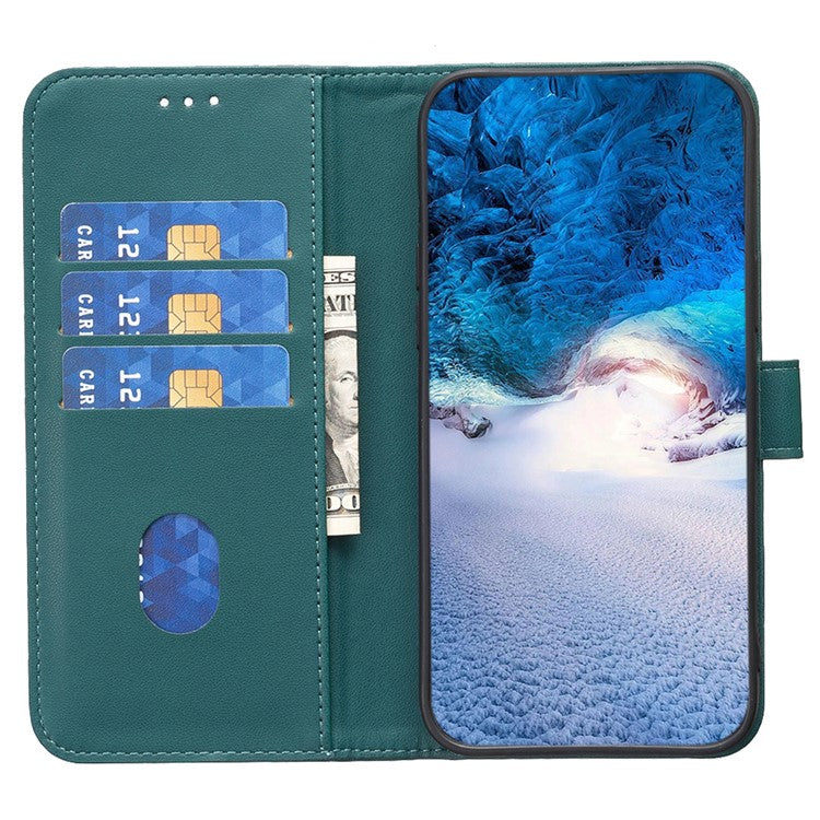 BINFEN COLOR BF17 For vivo Y35 4G (2022) / Y22s 4G PU Leather Wallet Case Stand Phone Cover - Green