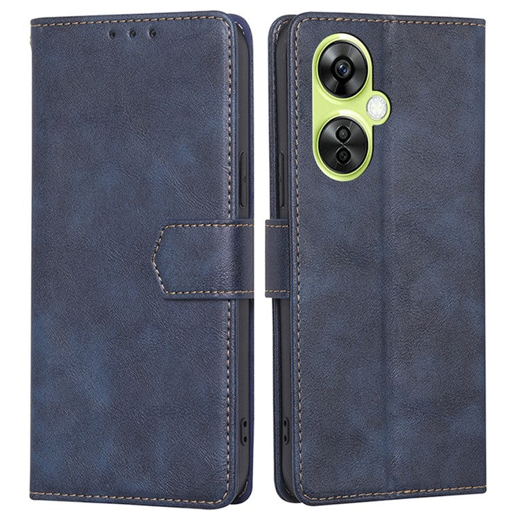 For OnePlus Nord CE 3 Lite 5G / Nord N30 5G PU Leather Wallet Case Magnetic RFID Blocking Stand Phone Cover - Blue