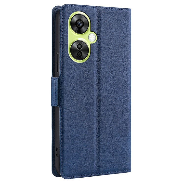 For OnePlus Nord CE 3 Lite 5G / Nord N30 5G PU Leather Flip Card Slots Case Stand Shockproof Phone Cover - Blue