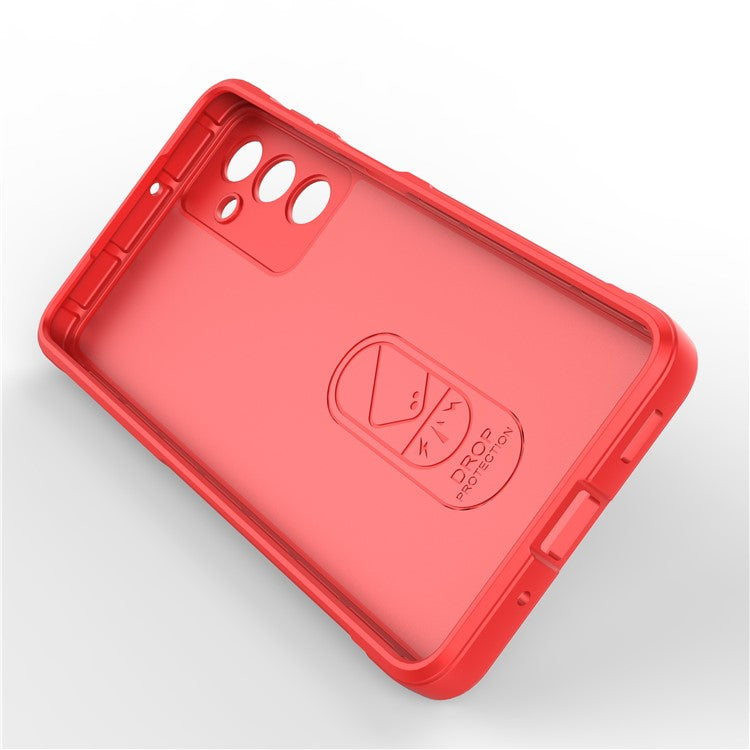 For Samsung Galaxy M54 5G / F54 5G Rugged Drop-proof Phone Case Soft TPU Smartphone Cover - Red